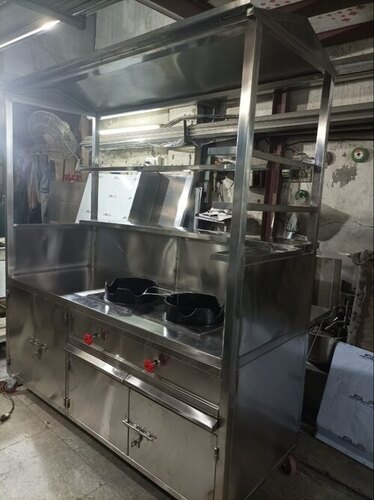 Stainless Steel Chinese Fast Food Cart