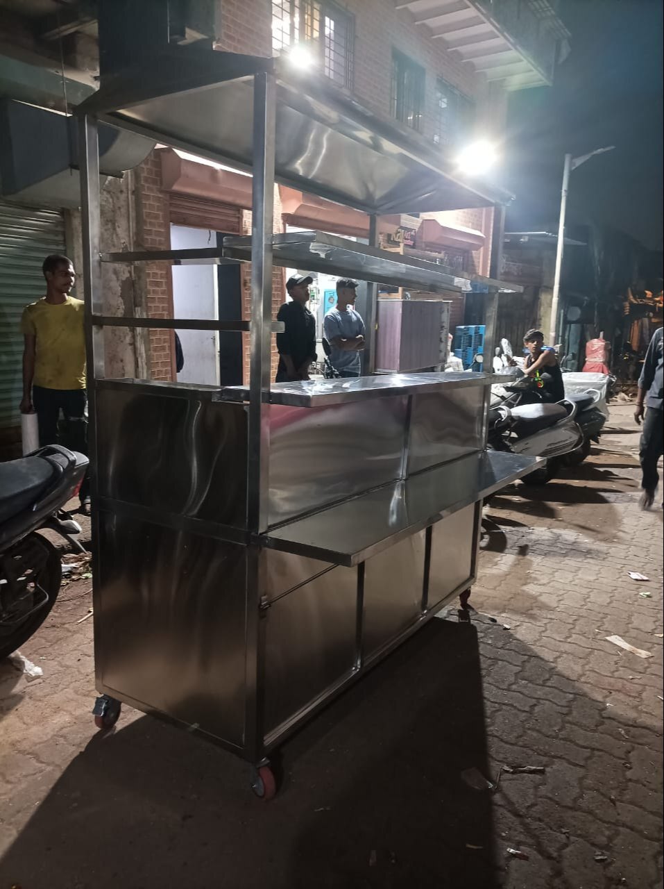 Stainless Steel Chinese Fast Food Cart