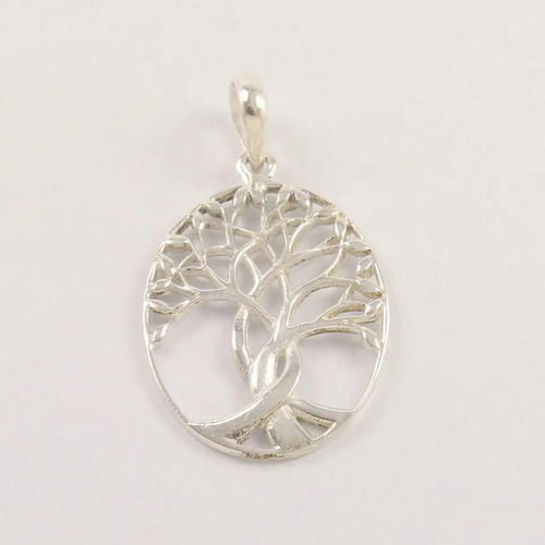 925 Sterling Silver Handcrafted Plain Tree Of Life Pendant