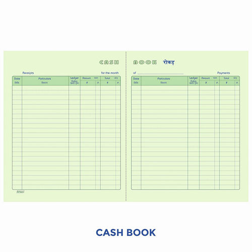 Account Books Cash Book - Ledger  Canvas Binding Copy Size (16.5cm x 20.5cm) 17x27