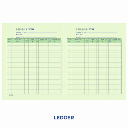 Account Books Cash Book - Ledger  Canvas Binding Copy Size (16.5cm x 20.5cm) 17x27