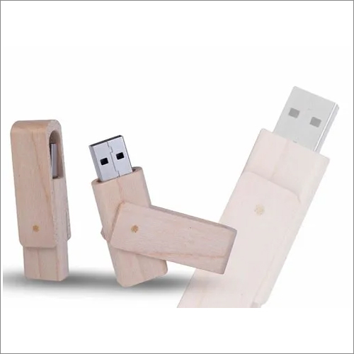 Wooden Swivel Pen drive