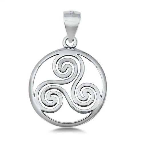 925 Sterling Silver Handcrafted Chakra Spiner Design Pendant