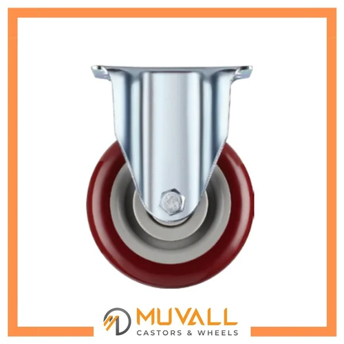 100x31mm Maroon PU Castor Wheel
