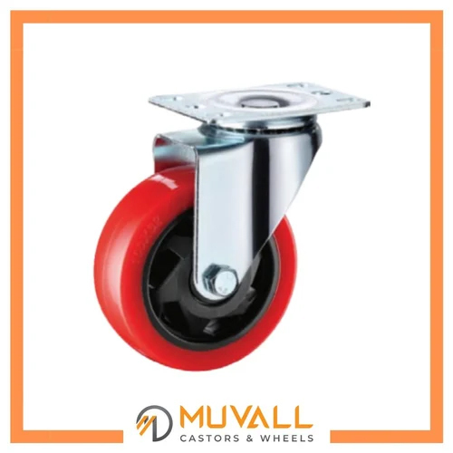 75x31mm Red Maroon PU Castor Wheel