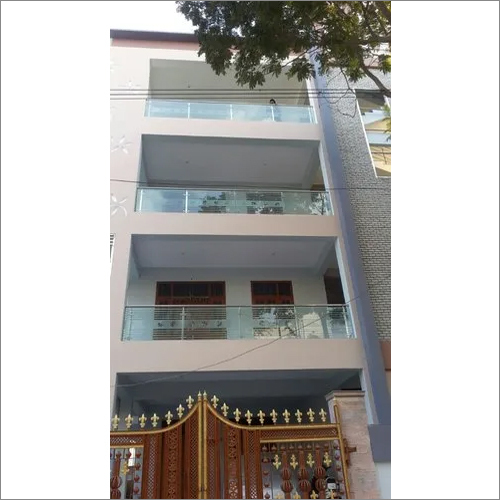 Brown Stainless Steel Glass Balcony Railing