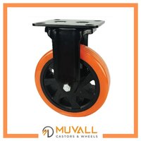 150X40mm Heavy Duty Orange PU Castor Wheels