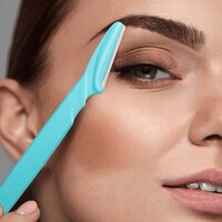 REUSABLE BLINK AND GLOW FACE RAZOR FOR WOMEN 1 RAZOR PAINLESS FACIAL HAIR REMOVAL EYEBROW SHAPER (6295)