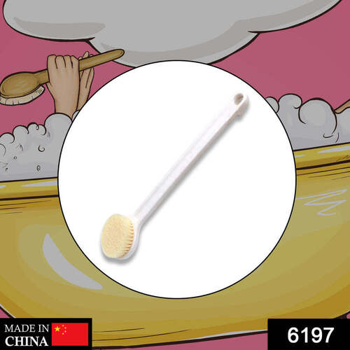 Multi / Assorted Body Brush Long Handle Dry Brush Soft Bristle Bath Brush Back Scrub Exfoliating Massage (6197)