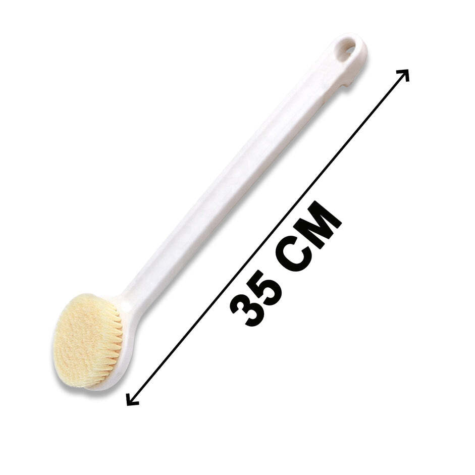 BODY BRUSH LONG HANDLE DRY BRUSH SOFT BRISTLE BATH BRUSH BACK SCRUB EXFOLIATING MASSAGE (6197)