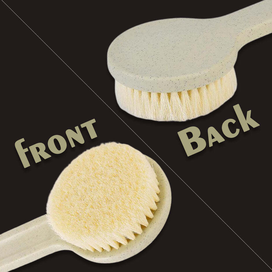 BODY BRUSH LONG HANDLE DRY BRUSH SOFT BRISTLE BATH BRUSH BACK SCRUB EXFOLIATING MASSAGE (6197)