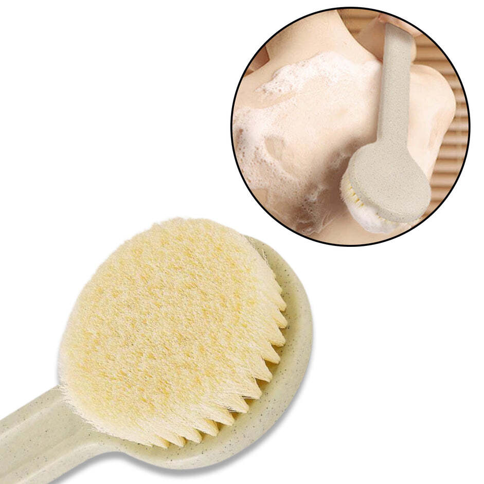 BODY BRUSH LONG HANDLE DRY BRUSH SOFT BRISTLE BATH BRUSH BACK SCRUB EXFOLIATING MASSAGE (6197)