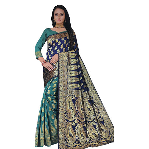 Blue Light Weight Silk Saree