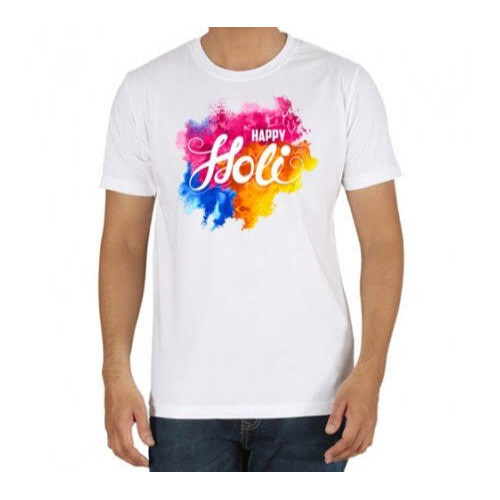 White Holi T Shirt For Men