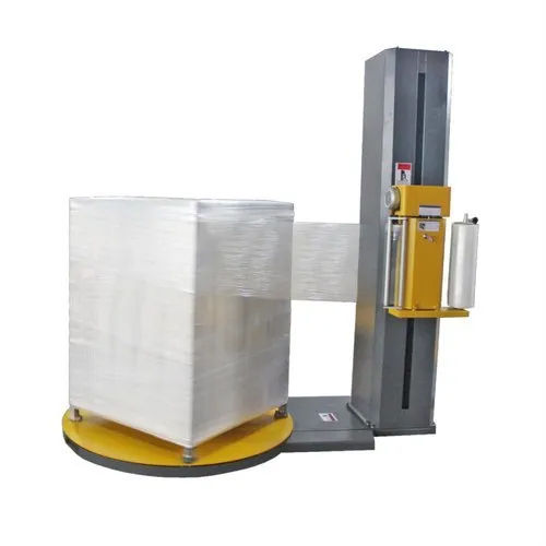 Semi-automatic Pallet Wrapping Machine By https://www.tradeindia.com/genuine-packaging-solutions-33711664/