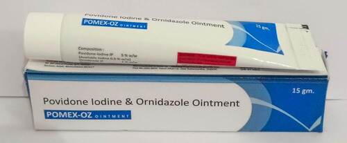 POVIDONE IODINE IP 5.00% WITH ORNIDAZOLE IP 1% W/W CREAM