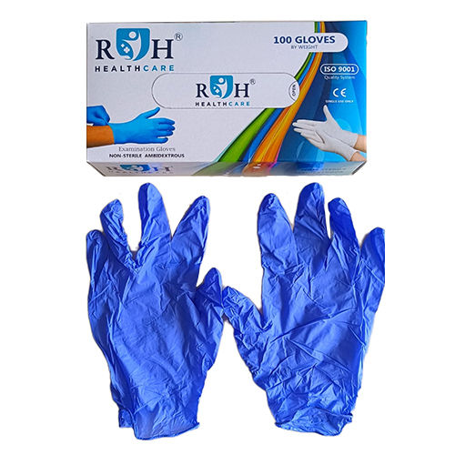 Blue Nitrile Powder Free Gloves