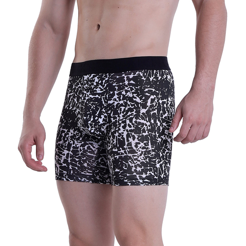 Black and White Camo Printed Boxer Underwear