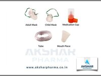 Piston Compressor Nebulizer Kit for All Machines - Ergonomic Design for Deep Breaths, Standard Connector, Includes Adult & Child Masks, Mouth Piece, Tube & Medication Cap