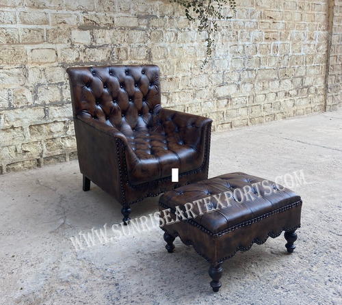 Leather Sofa With Ottoman No Assembly Required