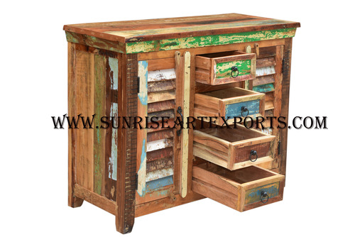 Sunrise International Recycled Reclaimed Wood Cabinet Sideboard