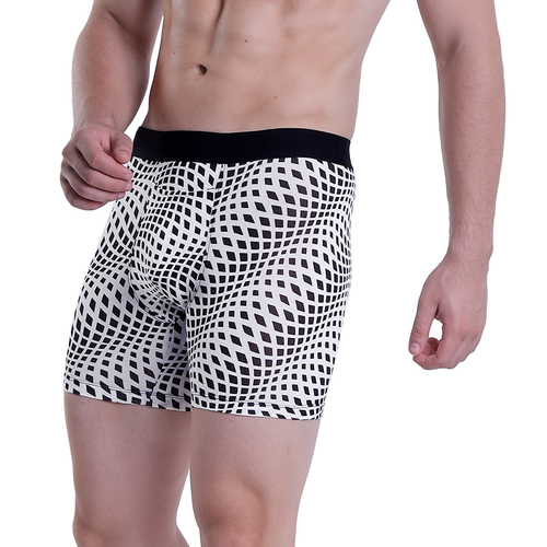 Black and White Checks Printed Boxer Underwear