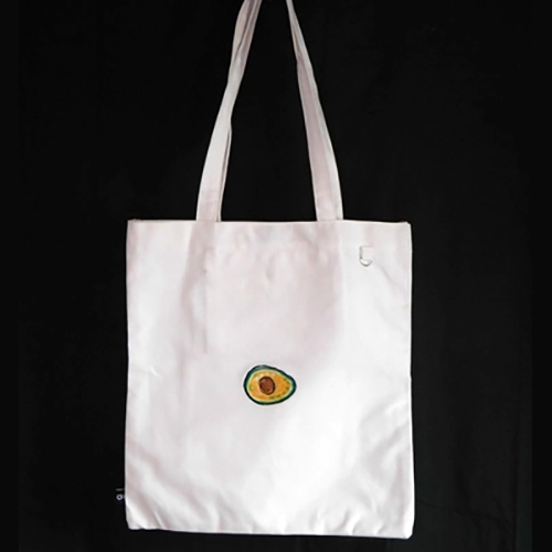 14x16 Inch Premium Tote Bag - Canvas Material, Customized Size, White Color | Printed and Embroidered Design