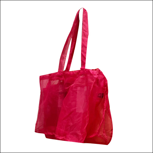 Organza Transparent Tote Bag - Customized Size, Red Color | Moisture Proof Design with Personalized Options