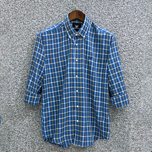 Washable Mens Regular Fit Checkered Shirt