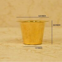 Brass Coffee Dabara Tumbler Set Peetal Ka Dabara Serving Drinkware Tumbler for Serving Filter Coffee