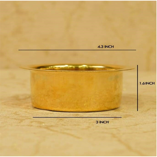 Brass Coffee Dabara Tumbler Set Peetal Ka Dabara Serving Drinkware Tumbler for Serving Filter Coffee