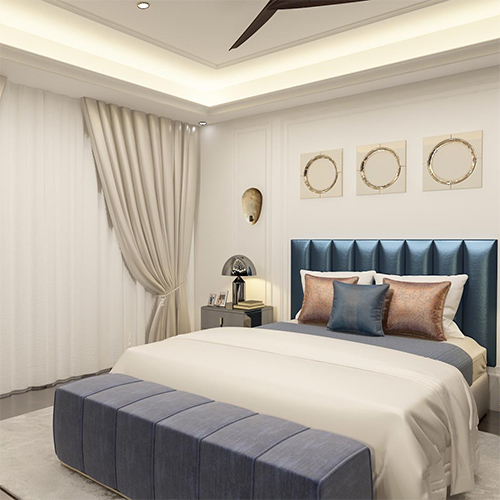 Master Bed Room Interior Designing Service - High-End Materials, Modern Style | Custom Design, Space Optimization, Luxury