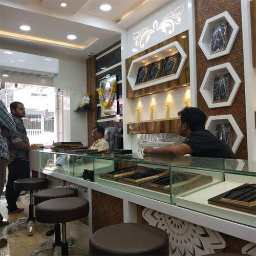 Jewellery Room Interior Designing Service - Wood & Glass Panels, Variable Dimensions | Lockable Cases, LED Lighting, Modern Secure Displays