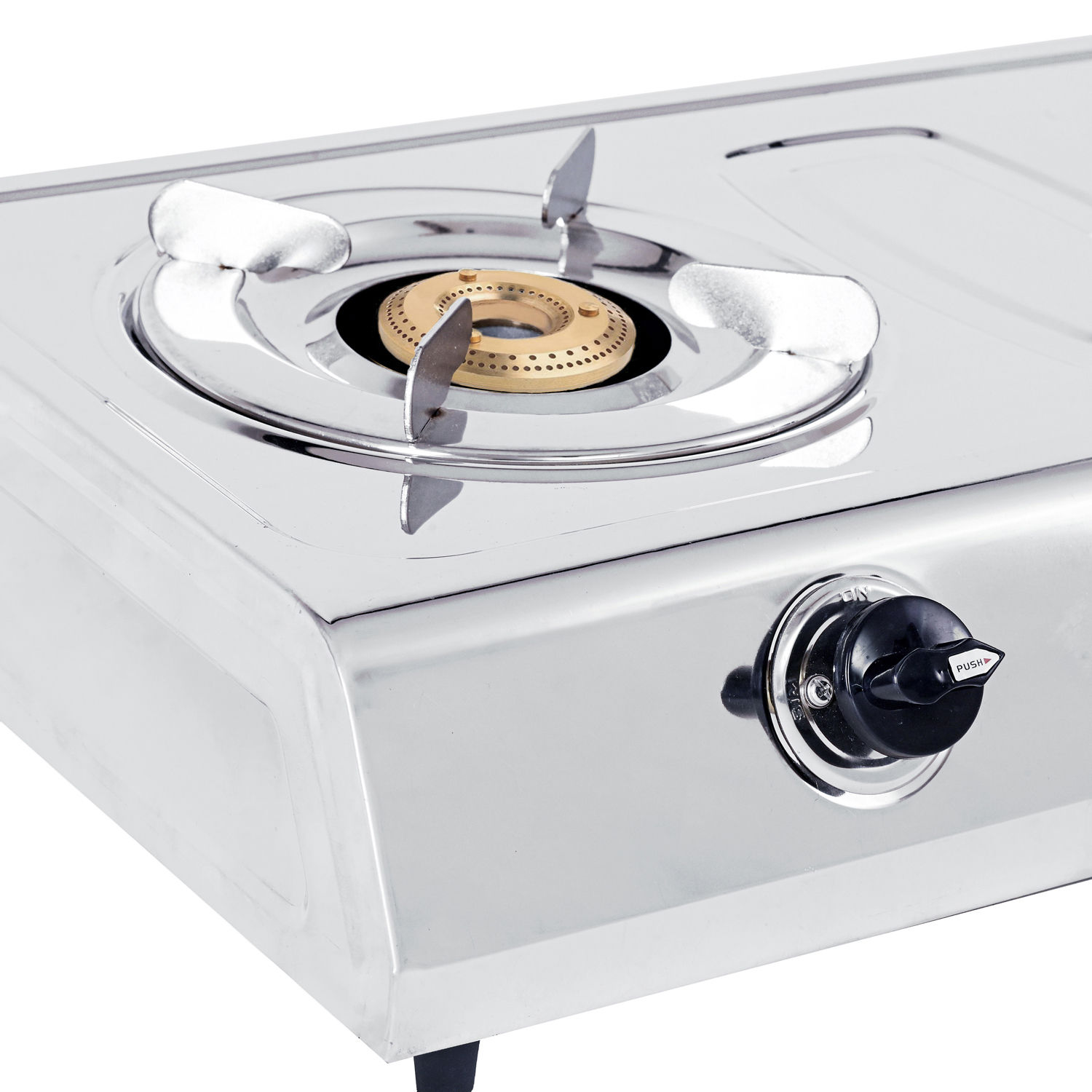 Primo Two Burner Round Stainless Steel Gas Stove