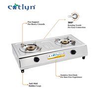 Primo Two Burner Round Stainless Steel Gas Stove