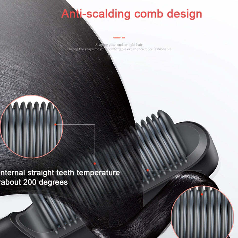 HQT-909B HAIR STRAIGHTENER USED WHILE MASSAGING HAIR SCALPS AND HEAD (6168)