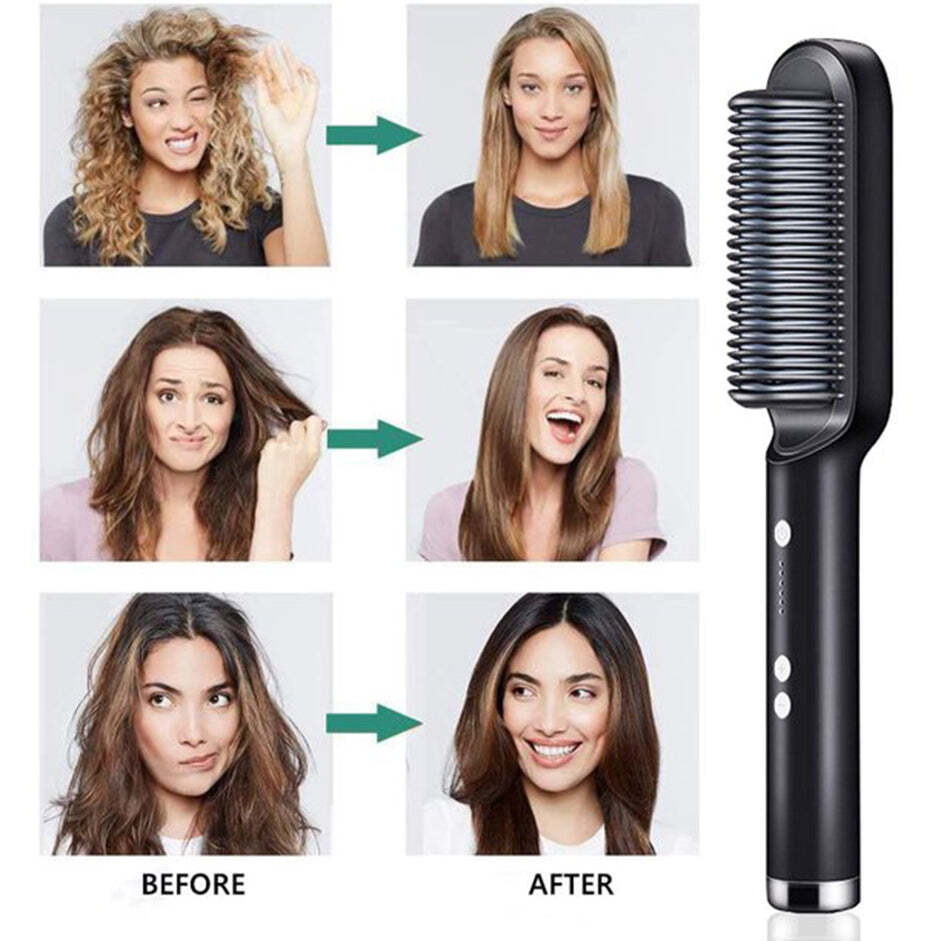 HQT-909B HAIR STRAIGHTENER USED WHILE MASSAGING HAIR SCALPS AND HEAD (6168)