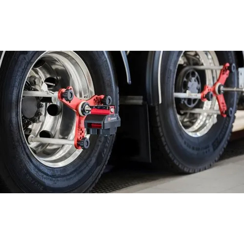 Electronic Wheel Alignment System - 16" to 24" Size Red Color | Automatic Warranty Included Laptop Display