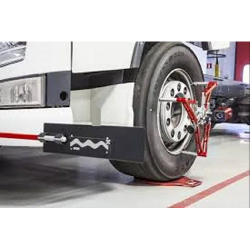 Commercial Vehicle Wheel Alignment - Electronic CV Aligner for King Pin Automatic Operation 220V Working Voltage Portable Design Suitable for Rim Sizes 14" to 26" Black Finish Warranty Included