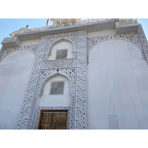 Gurudwara White Marble Inlay Work