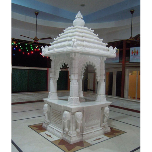 White Marble Chhatri Work