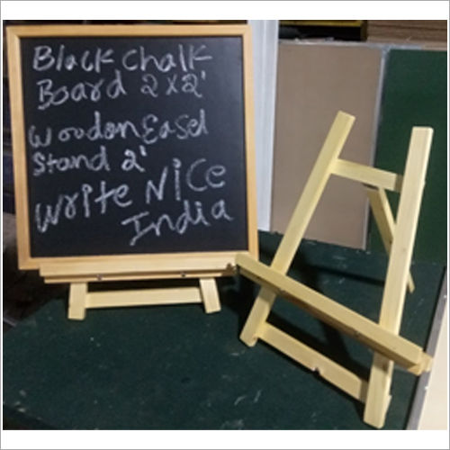 Black Chalk Board Wooden Stand