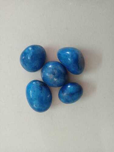 Color coated supper round blue onyx pebbles stone for Architecture interior desing project used decoration