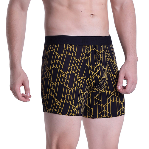 Golden Abstract Printed Boxer Underwear