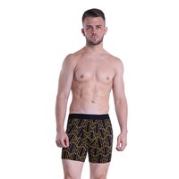 Golden Abstract Printed Boxer Underwear