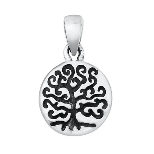 925 Sterling Silver Handcrafted Tree Of Life Charm Pendant