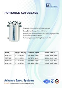 PORTABLE AUTOCLAVE