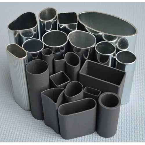 Gray Oval Stainless Steel Tubes