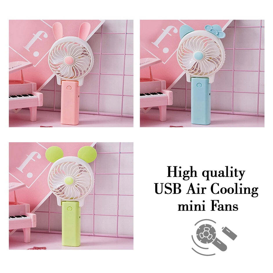 MINI CARTOON STYLE FAN USED IN ALL KINDS OF PLACES INCLUDING HOUSEHOLD AND MANY MORE FOR PRODUCING FRESH AIR PURPOSES (4765)