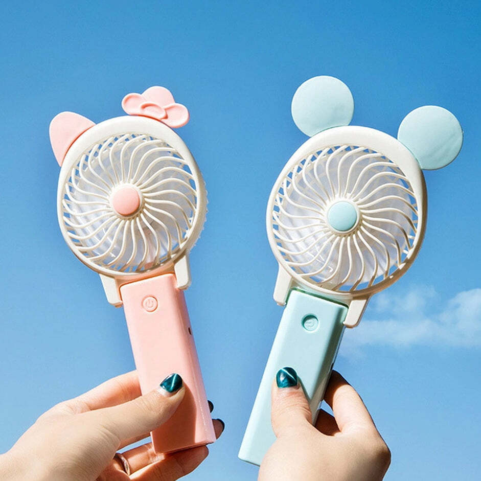 MINI CARTOON STYLE FAN USED IN ALL KINDS OF PLACES INCLUDING HOUSEHOLD AND MANY MORE FOR PRODUCING FRESH AIR PURPOSES (4765)